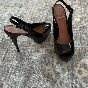 Vince Camuto platform peep toe sling back